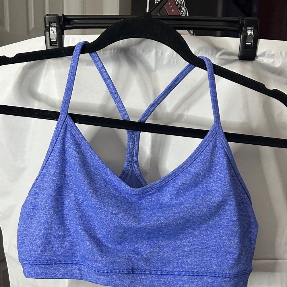Lululemon MESH blue FLOW Y Women's Blue Sports Bra Size 10